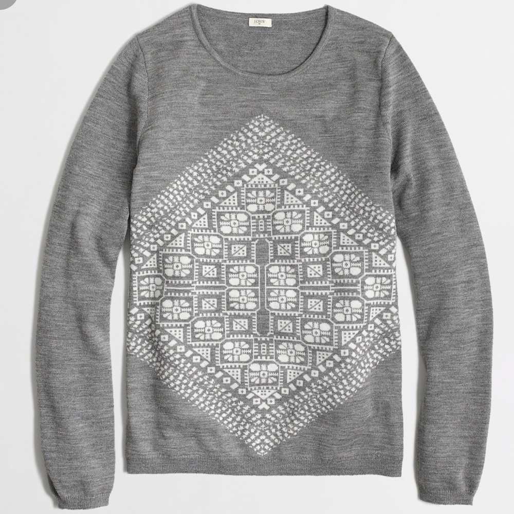 J. Crew FActory Geometric Merino sweater sz XXS